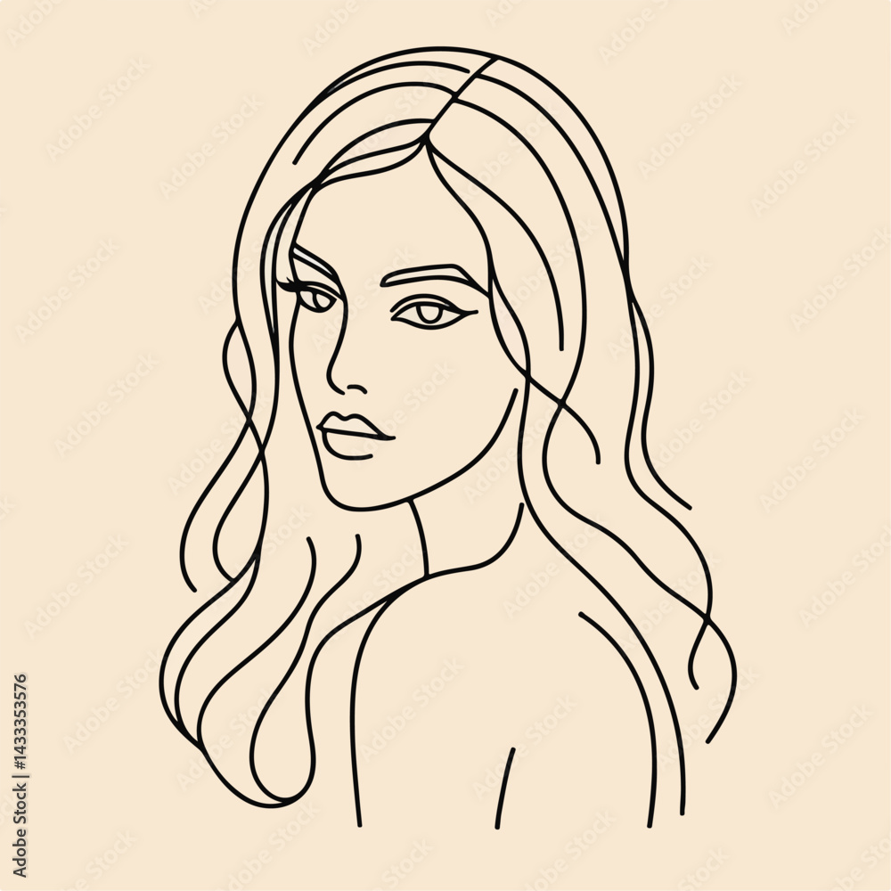 adult woman line art vector adult woman line art vector
