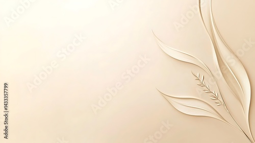 Beige Floral Background Design. (8)