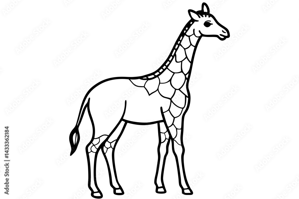 Obraz premium Modern Giraffe Illustration