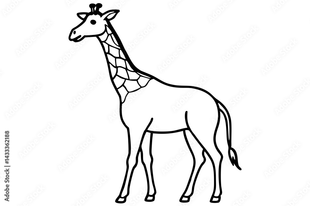 Obraz premium Modern Giraffe Illustration