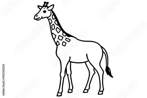 Modern Giraffe Illustration