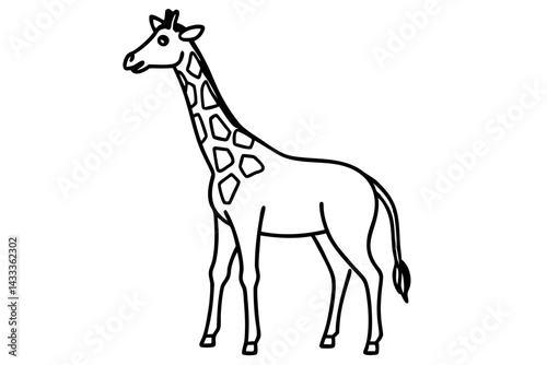 Modern Giraffe Illustration