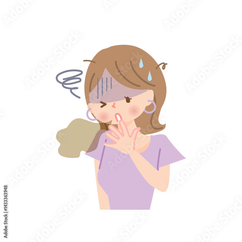 口臭が気になる女性