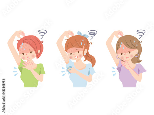 ワキの汗が恥ずかしい女性達