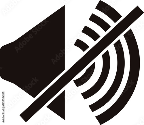 no sound allowed vector in black