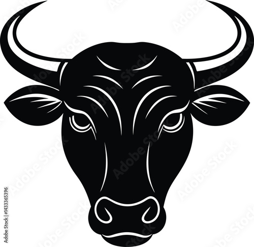 bull head isolated on white