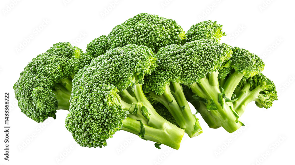 Fresh Broccoli Isolated on Transparent Background for Healthy Eating Recipes and Vegetarian Food Concepts Fresh Broccoli Isolated on Transparent Background for Healthy Eating Recipes and Vegetarian Food Concepts
