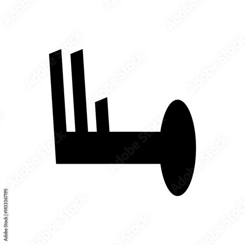 Symbolic representation of a weather icon depicting wind speed and direction with a circular indicator