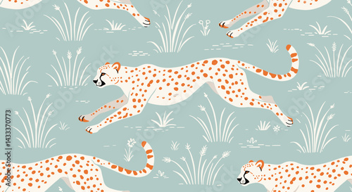 Cheetahs on a Background