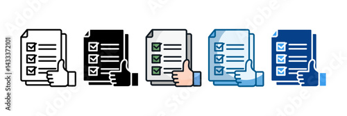 Supplier Evaluation Icon Set Multiple Style Collection