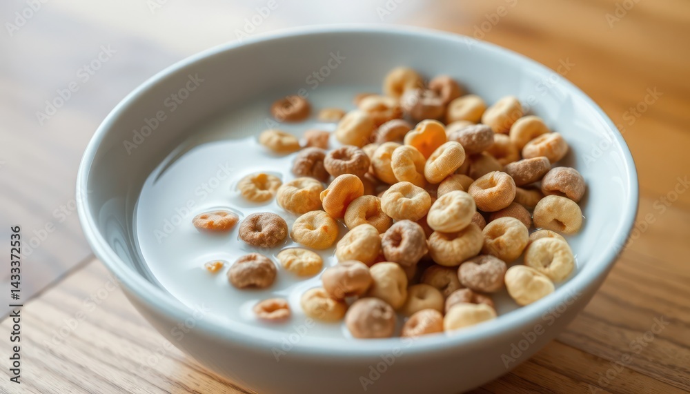 Cereal and Milk in a Bowl Cereal and Milk in a Bowl