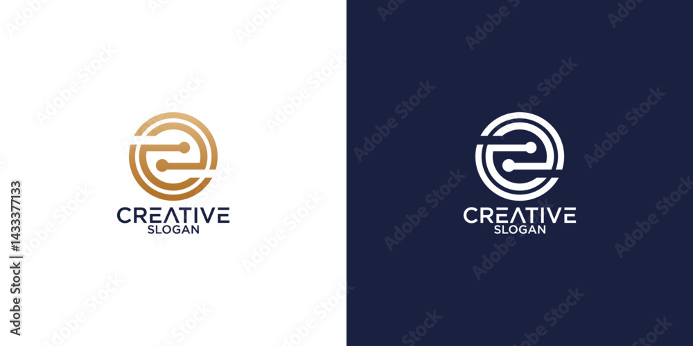 letter e monogram logo vector design letter e monogram logo vector design