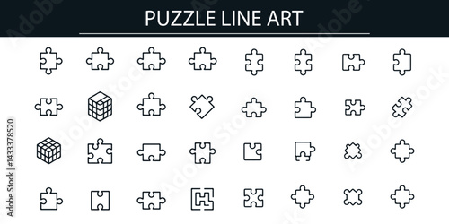 Key, Puzzle, and Lock Icon Collection for Security and Encryption Designs – Customizable Elements