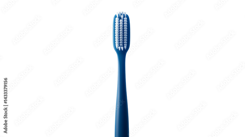 Professional Blue Toothbrush with White Bristles Isolated on White Background Professional Blue Toothbrush with White Bristles Isolated on White Background