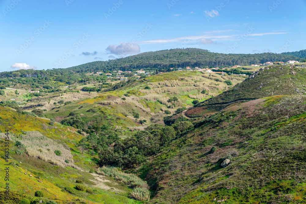 Panoramic view of Cabo da Roca with natural landforms, Portugal Panoramic view of Cabo da Roca with natural landforms, Portugal