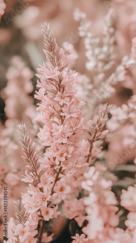 A close up of  pink flowers