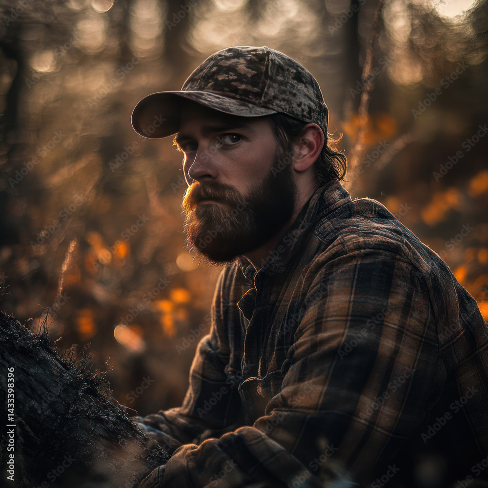 Obraz premium portrait of a man in the woods