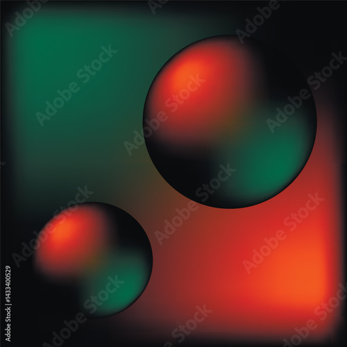 Realistic color 3d sphere and ball. Illustration of a color sphere with backlight.