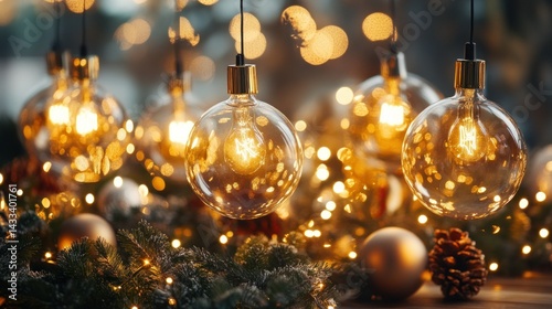 Wallpaper Mural Festive Glowing Christmas Lights Surrounding Decorations For The Season Torontodigital.ca