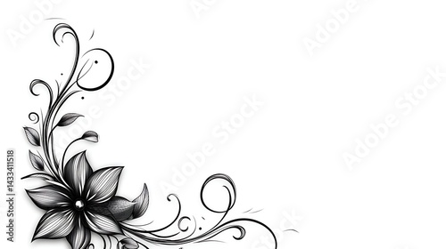 Elegant floral corner design.