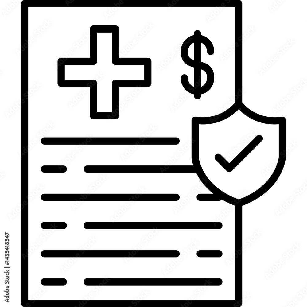 Fototapeta premium Medical Coverage Icon