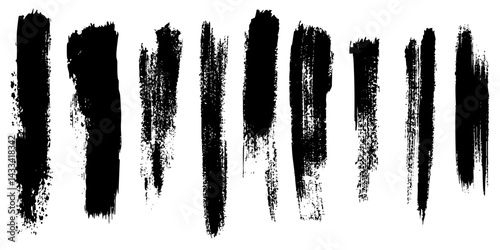 Brush strokes demonstrate artistic techniques on a white canvas for creative expression