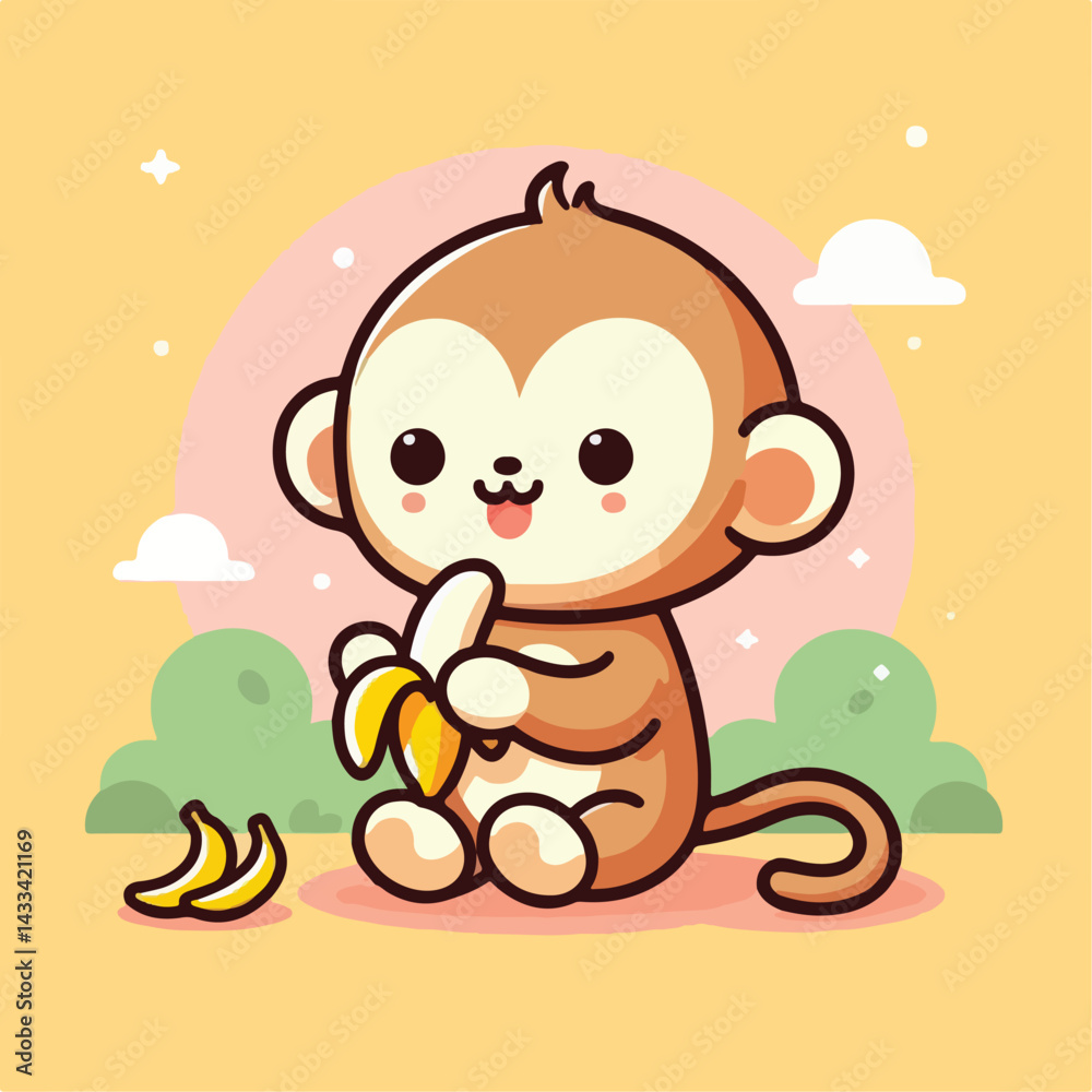 Obraz premium vector image of a cute monkey