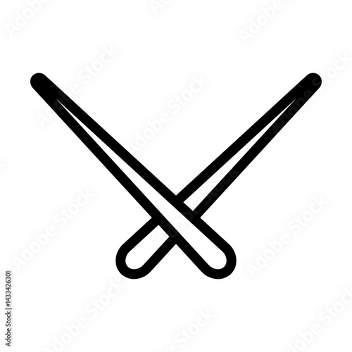 Drumsticks line icon
