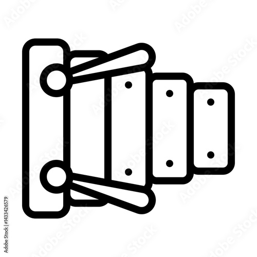 Xylophone line icon