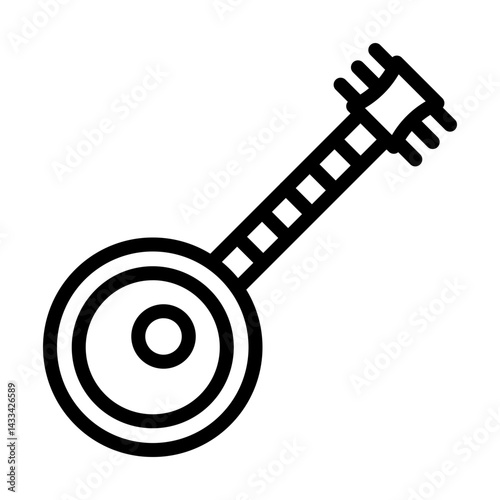 Banjo line icon