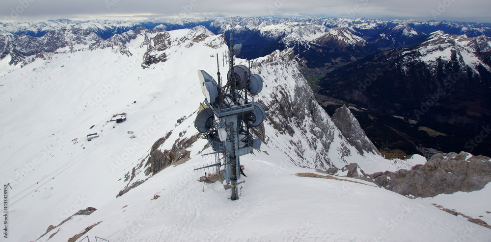 Zugspitze the highest peak of the Wetterstein Mountains and the highest mountain in Germany.