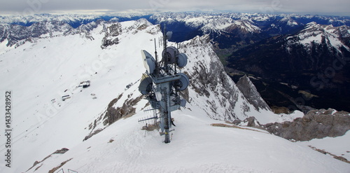 Zugspitze the highest peak of the Wetterstein Mountains and the highest mountain in Germany.