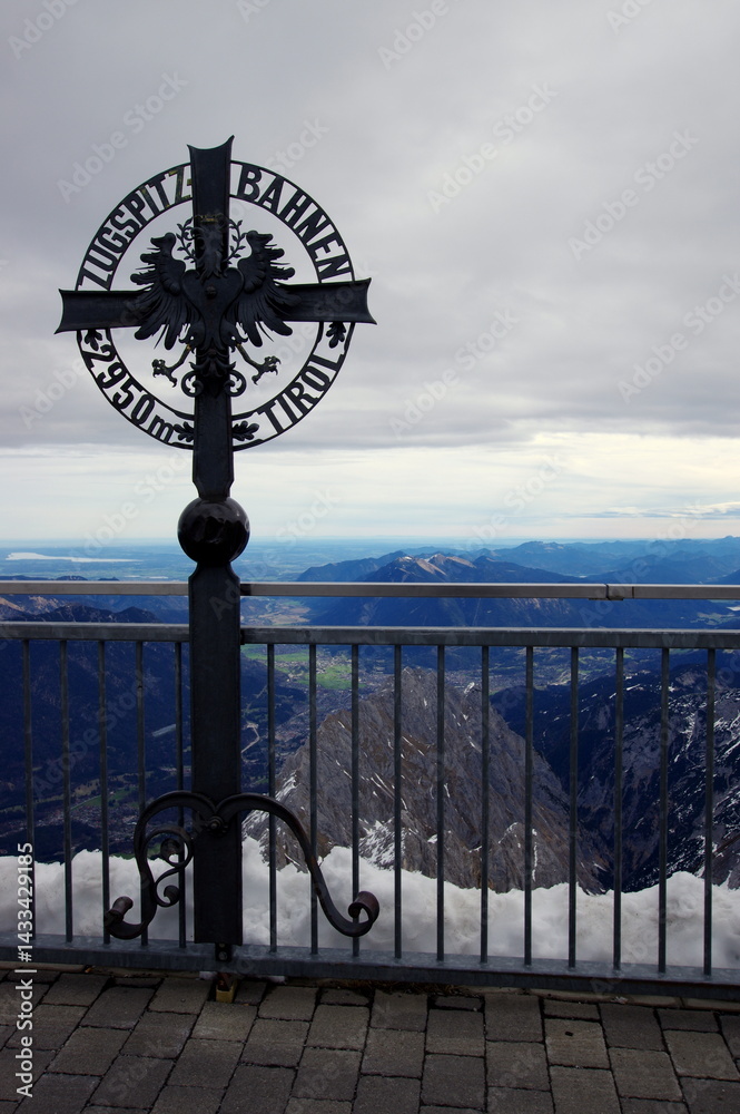 Zugspitze the highest peak of the Wetterstein Mountains and the highest mountain in Germany.