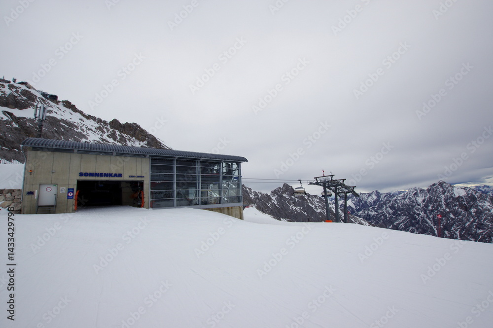 Zugspitze the highest peak of the Wetterstein Mountains and the highest mountain in Germany.