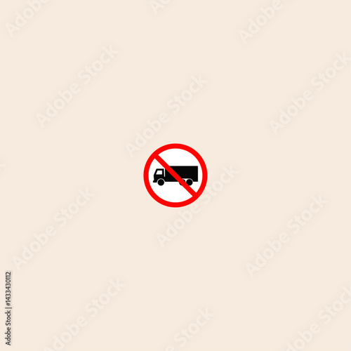 Free Download No Truck icon flat vector design. - GFXLoad