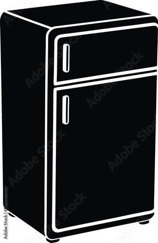 vector illustration of a refrigerator