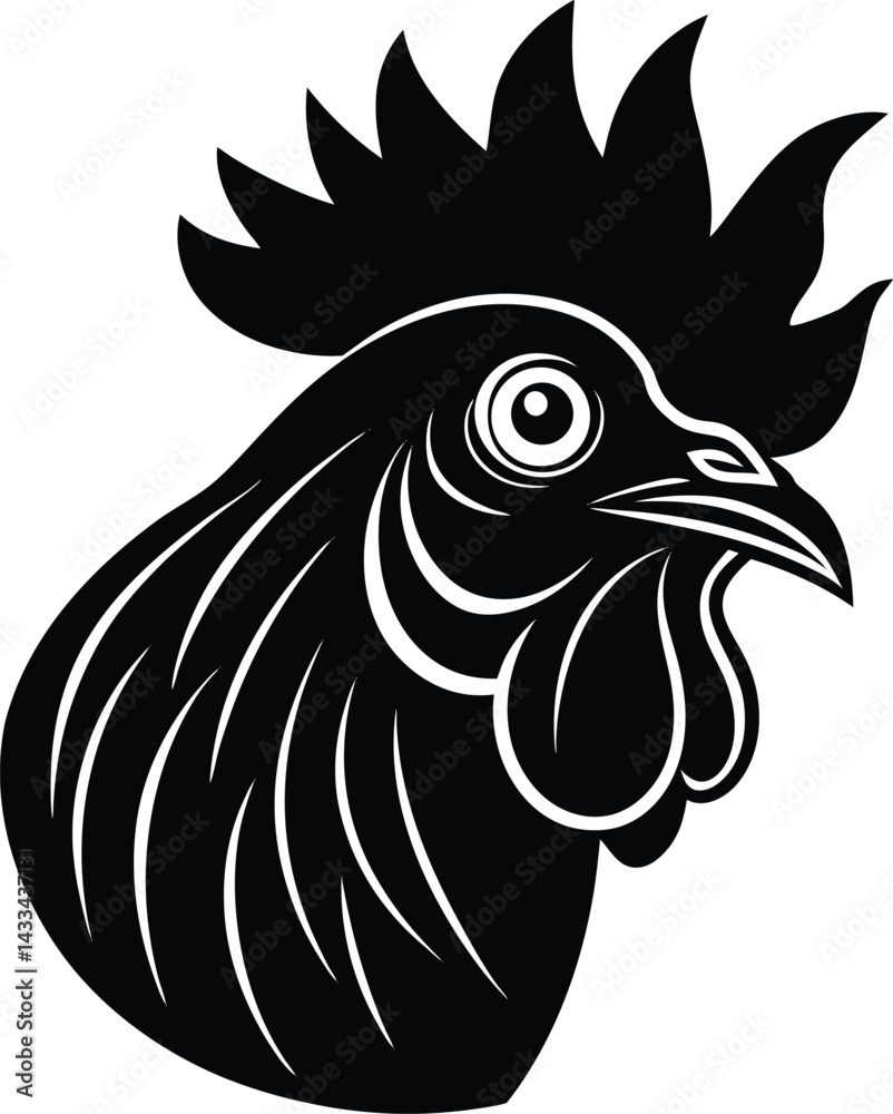 Obraz premium rooster isolated on white