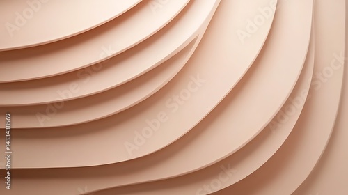Abstract Peach Curves Background.