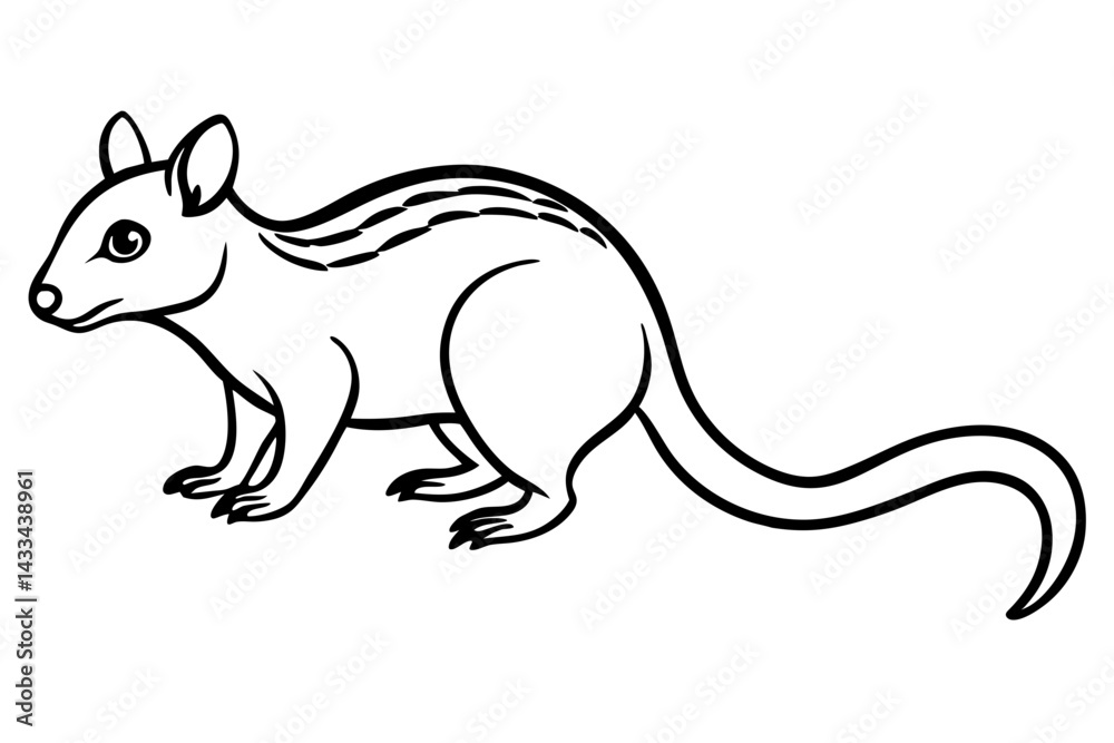 Fototapeta premium Quoll Silhouette Design