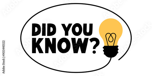 Did you know banner. did you now vector