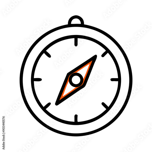 Free Download Compass Needle Line Icon
 - GFXLoad