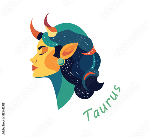 The illustration - zodiac sign in the modern style.
