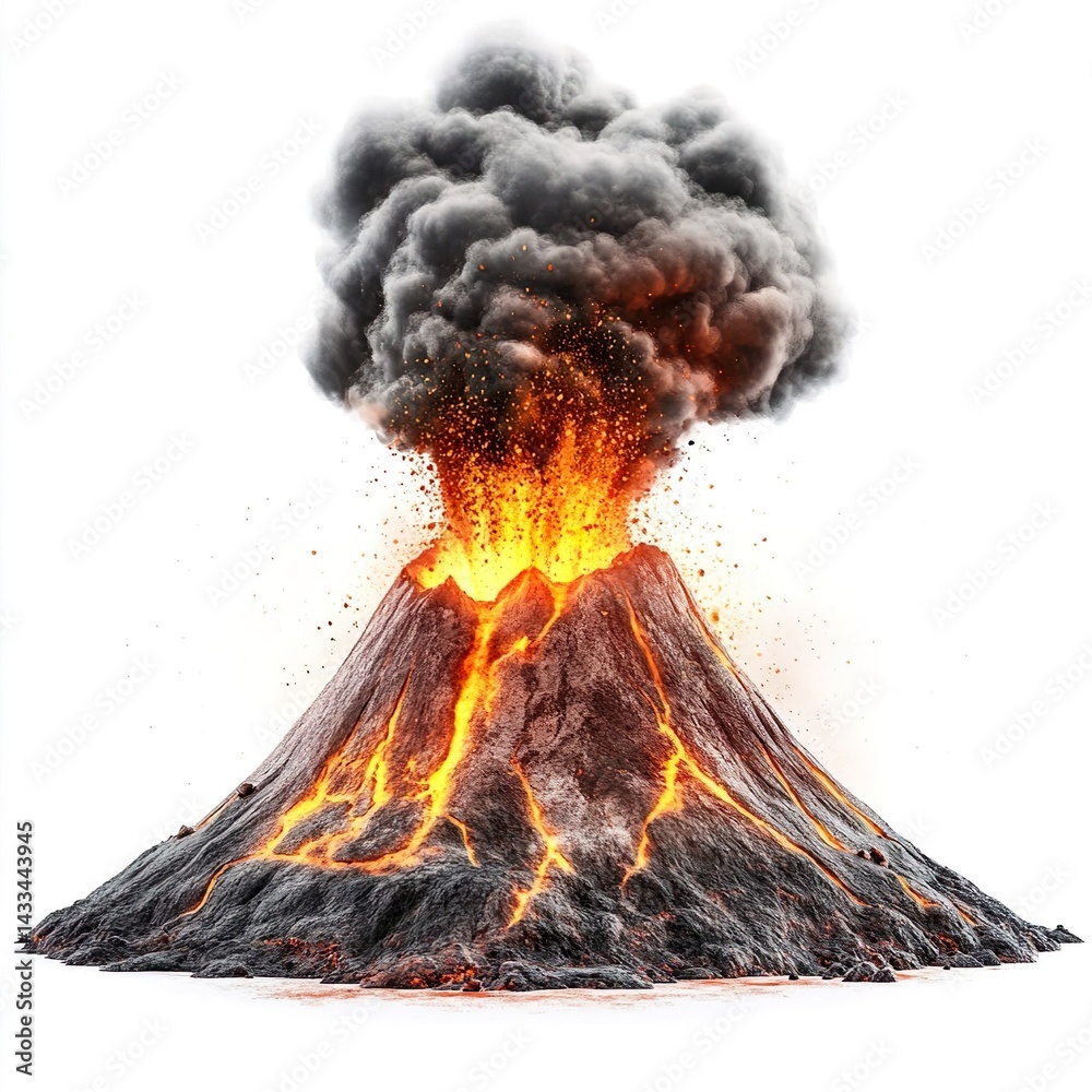 火山の噴火の素材01