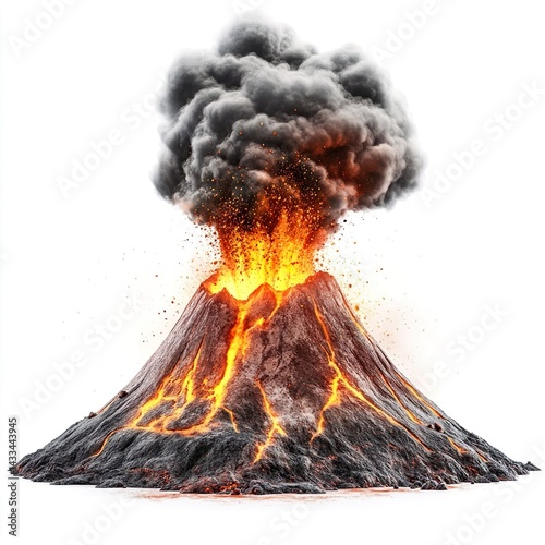 Obraz na płótnie 火山の噴火の素材01 w salonie