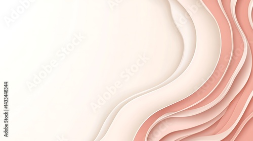Abstract Peach Wave Background. (3)