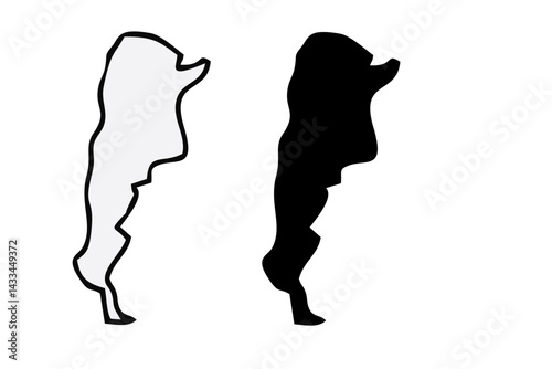 Argentina map on white background vector
