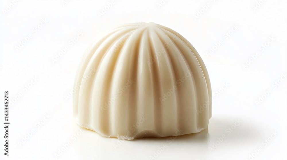 Fototapeta premium Creamy White Chocolate on Clean White Background for Professional Use
