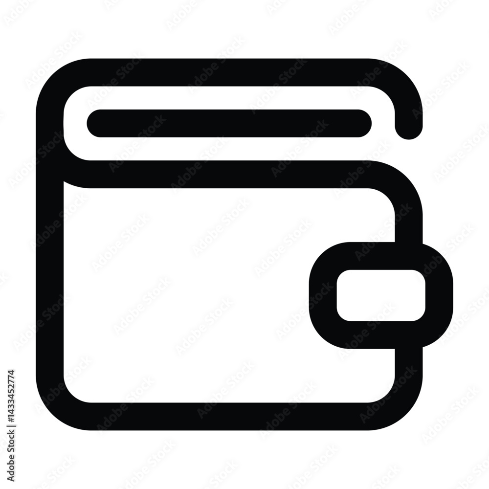 Simple Wallet outline icon. The icon can be used for websites, print templates, presentation templates, illustrations, etc
Simple Wallet outline icon. The icon can be used for websites, print templates, presentation templates, illustrations, etc