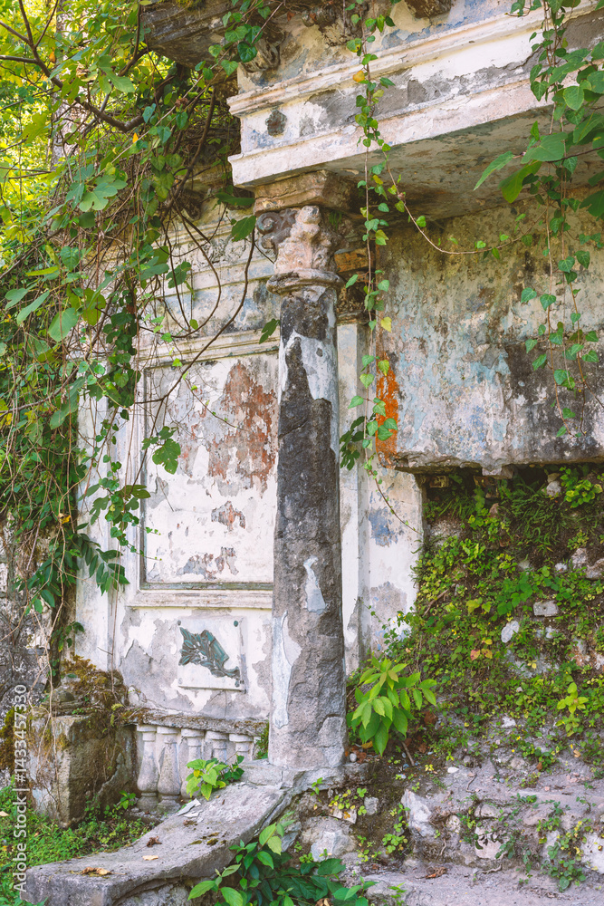 ruined building exterior