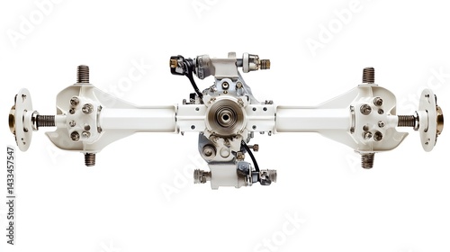 Obraz na płótnie White Automotive Rear Axle Assembly. w salonie